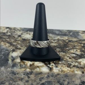 Men’s 8mm stainless steel wood effect size 12